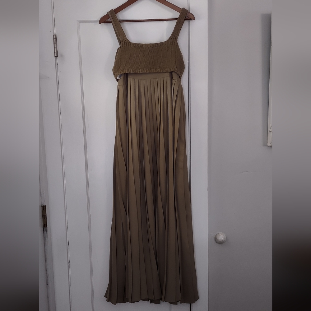 Anthropologie Mare Mare Pleated Knit Top Maxi Dress - Picture 8 of 14